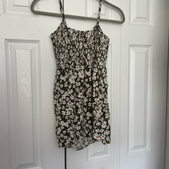 Floral Ribbed Open Back Mini Dress - Picture 2 of 3